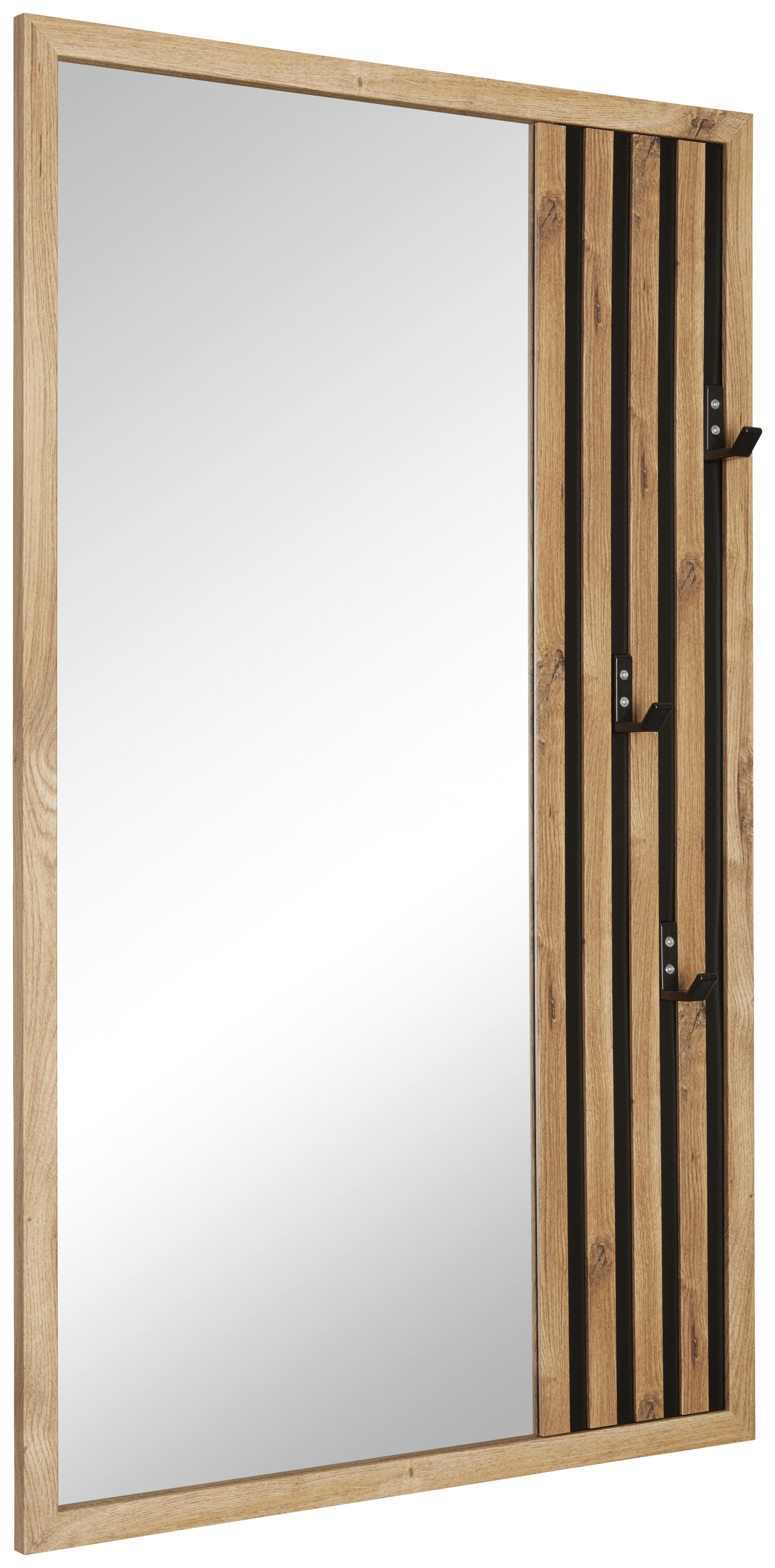 Wandgarderobe Savannah Iii Weiß B: - Eichefarben, Trend, Glas/Holzwerkstoff (60/100/1,63cm)