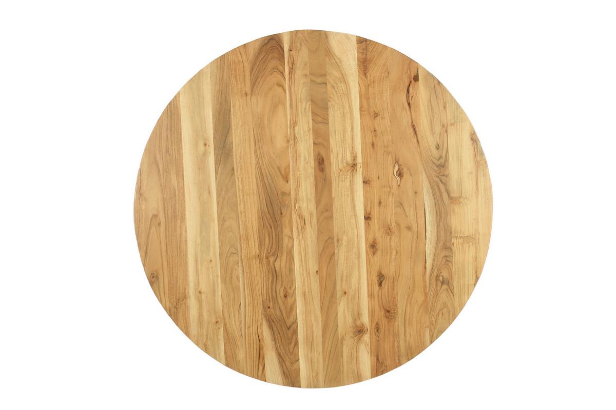 Esstisch Arrow - Schwarz/Akaziefarben, MODERN, Holz/Metall (100/100/77cm) - MID.YOU