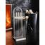 Kaminbesteck Edelstahl - Transparent/Silberfarben, Glas/Metall (72cm)