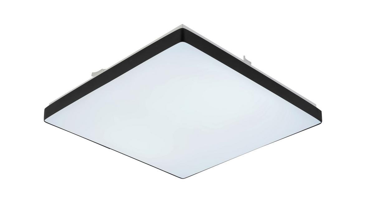 STROPNÍ LED SVÍTIDLO JANNEK - bílá/černá, Moderní, kov/plast (33/33/5,5cm) - Premium Living