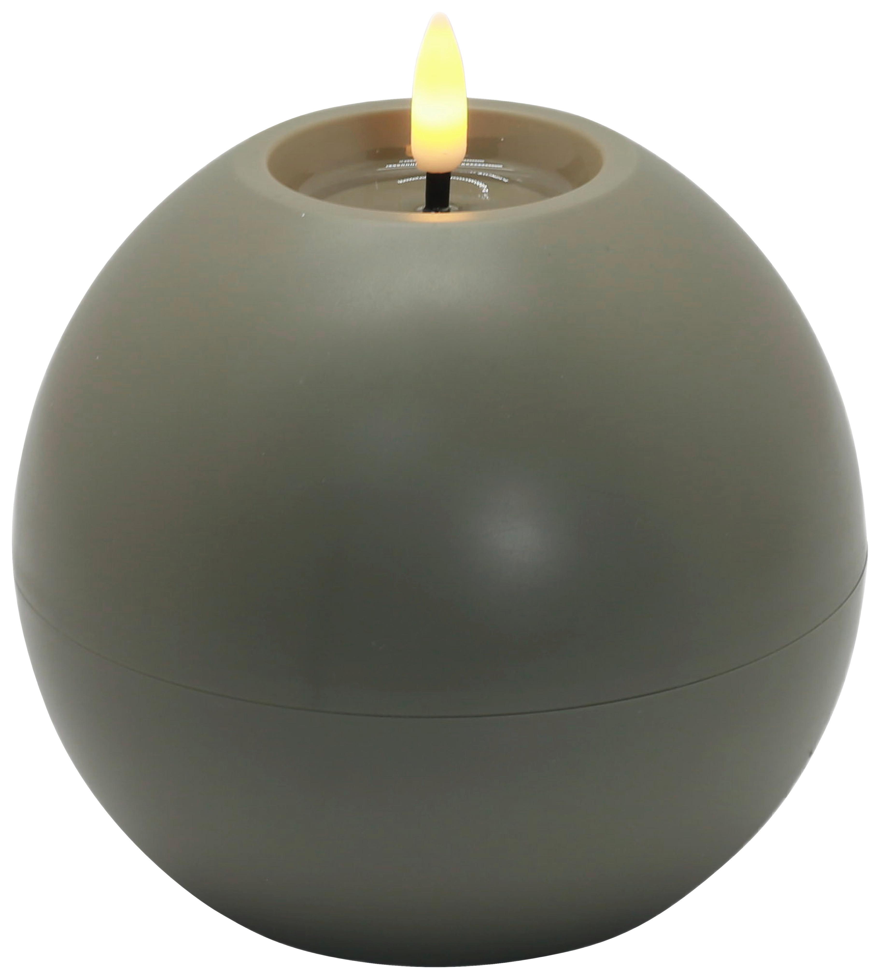 LED svíčka LIORIS, 11 CM - olivově zelená, Natur, plast (12/11cm) - Mömax