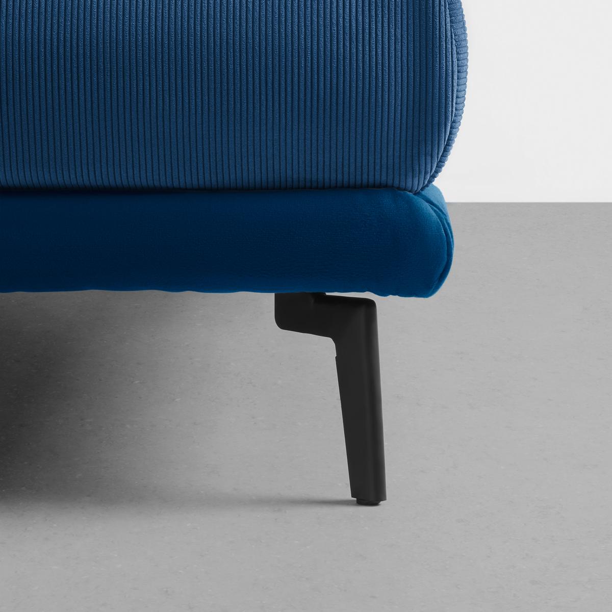 Rohová sedačka NUOVO, oboustranná, tmavě modrá - černá/tmavě modrá, Moderní, kov/textil (245/190cm) - Mömax