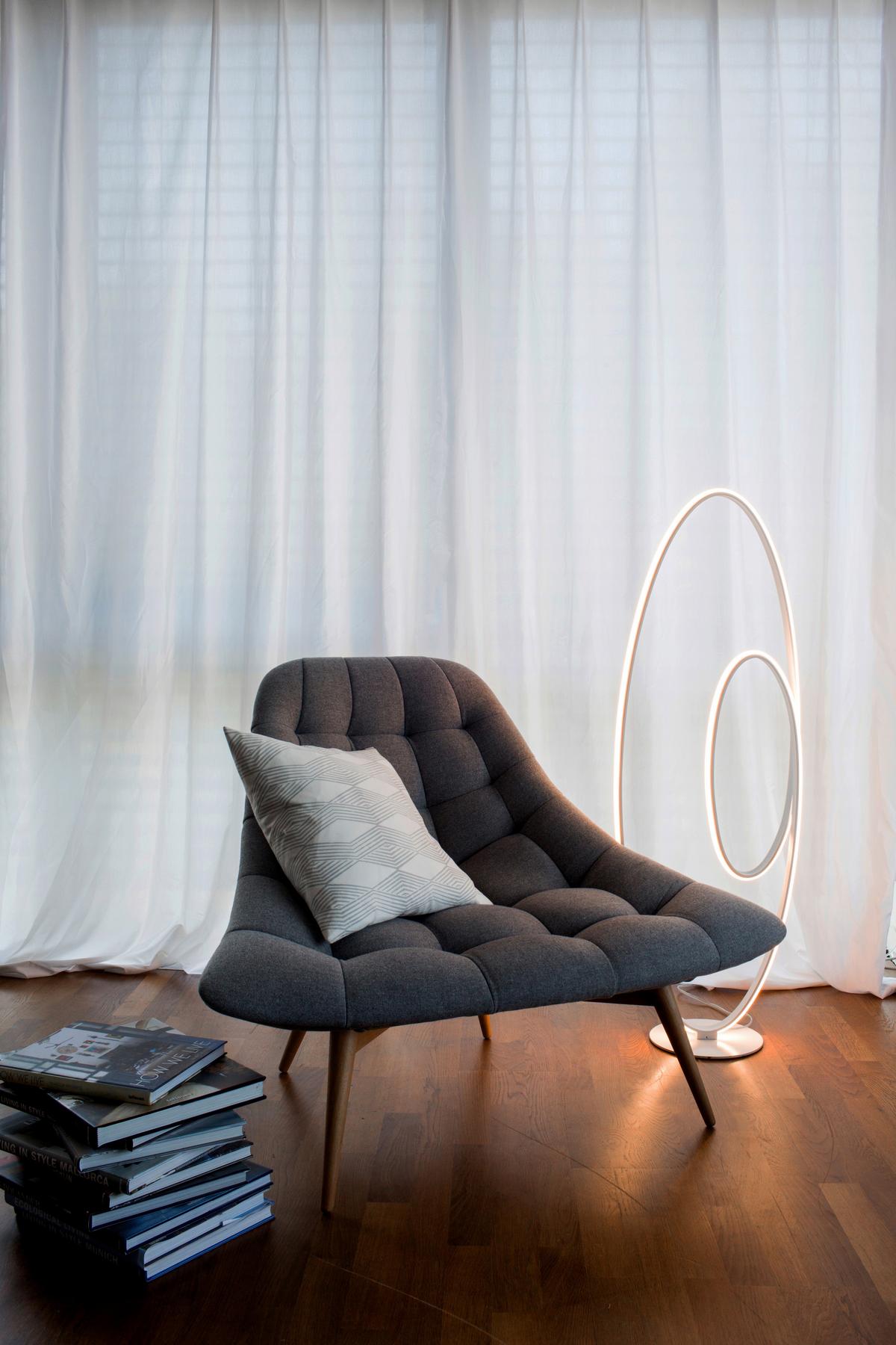 Led-stehlampe Dimmbar Weiß Rund, Drehdimmer - Weiß, Basics, Kunststoff/Metall (25/40cm) - Näve