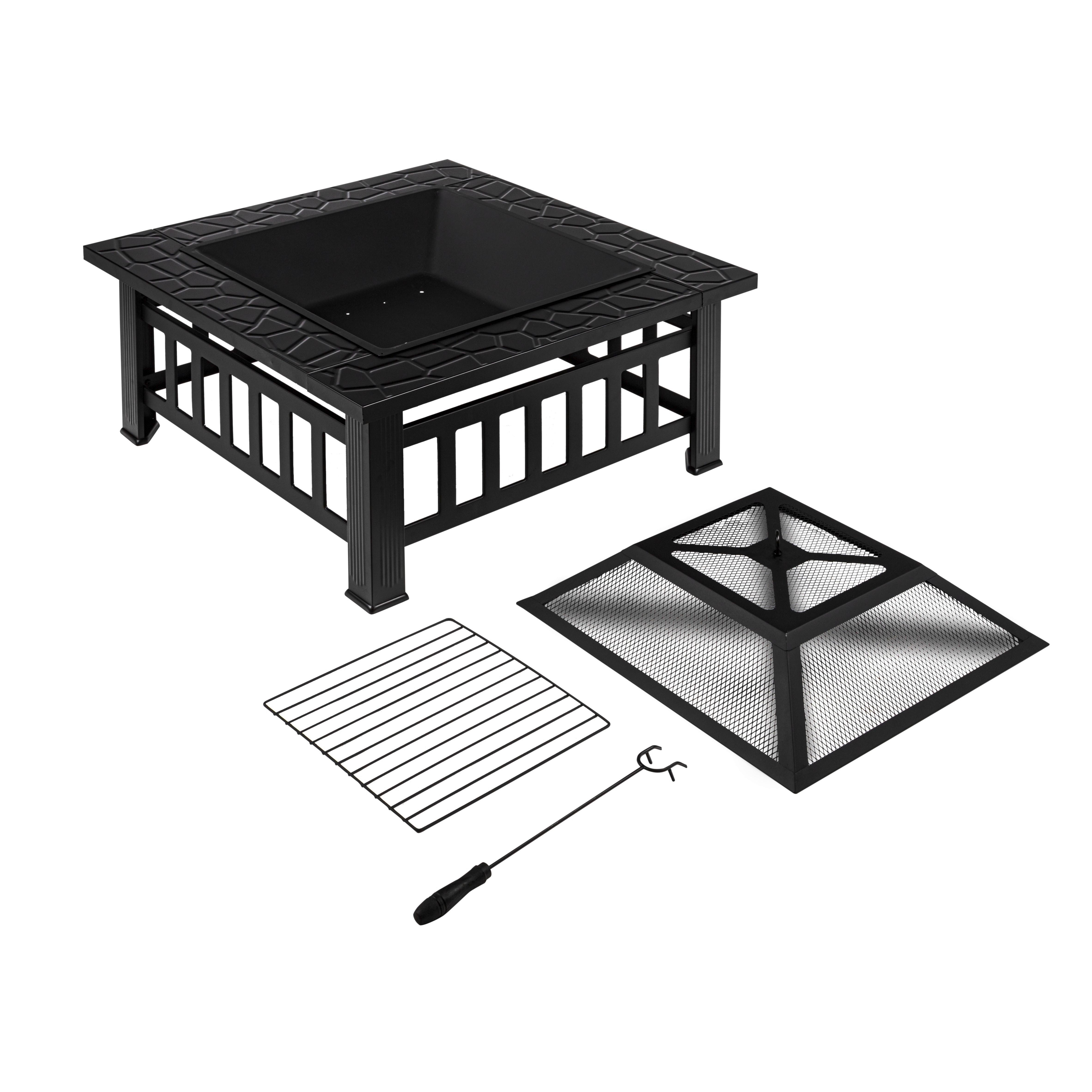 Feuerstelle mit Steinoptik