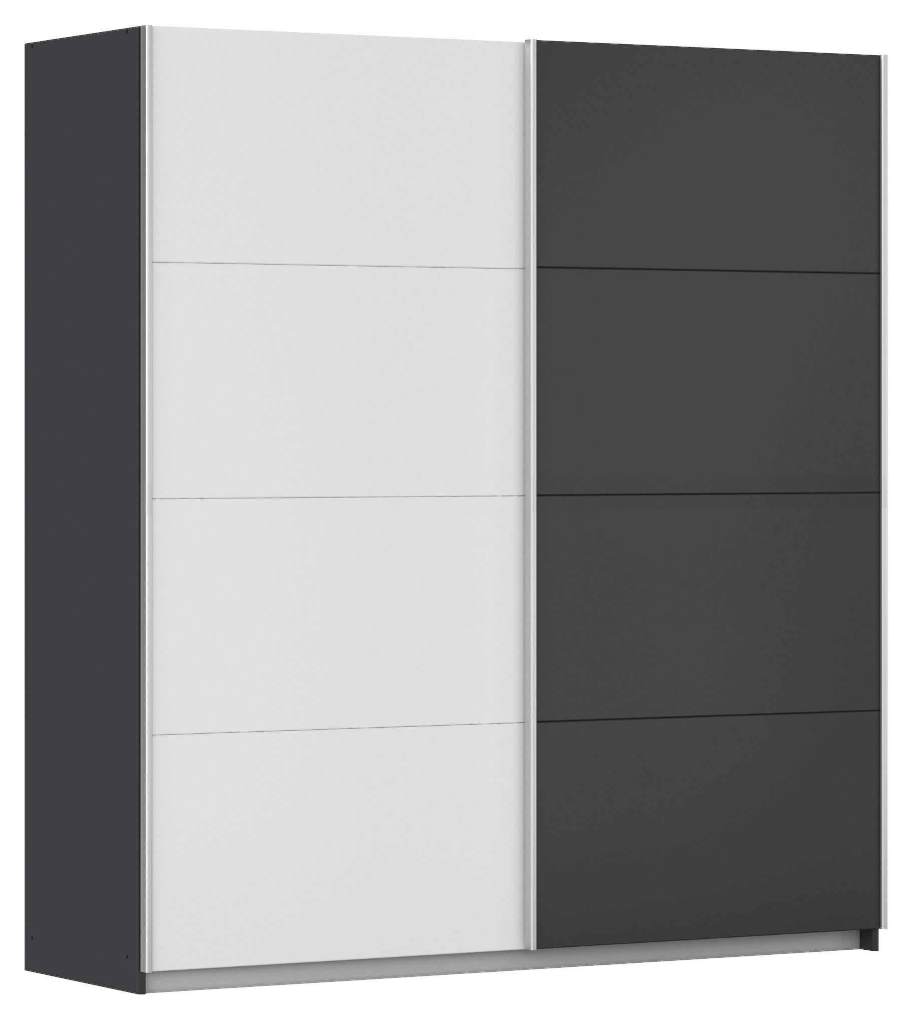 Schwebetürenschrank Subito - Graphitfarben/Weiß, MODERN, Holzwerkstoff (181/197/61cm) - Rauch Möbel