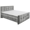 Boxbett Mit Topper & Bettkasten 160x200 Valetta - Schwarz/Grau, MODERN, Holzwerkstoff/Textil (160/200cm) - MID.YOU