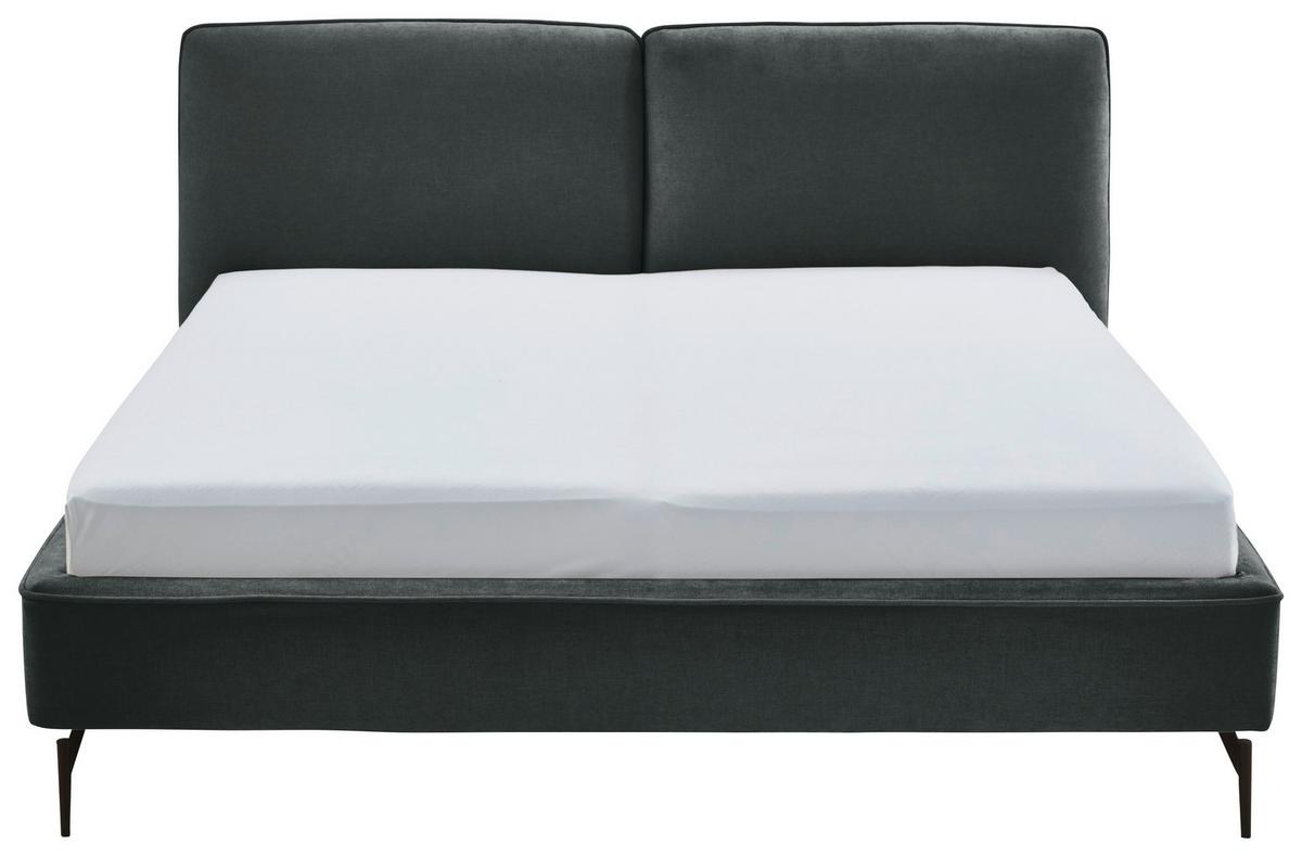 Polsterbett Infinity Liberty Dunkelgrün 180x200cm - Dunkelgrün/Schwarz, MODERN, Textil (180/200cm) - Livetastic