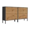 Sideboard Mailand2 B:158cm Eiche Artisan - Anthrazit/Eiche Artisan, MODERN, Holzwerkstoff (158/86/33cm) - MID.YOU