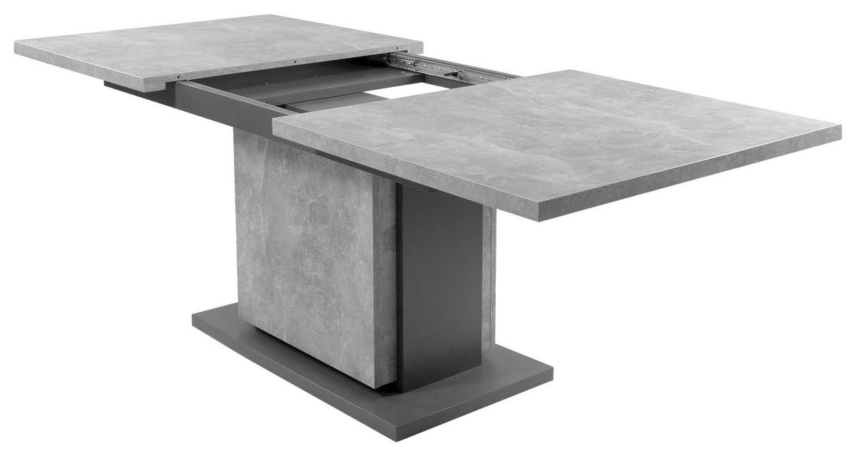Esstisch Ausziehbar Britta 160-215x90 Cm Grau - Anthrazit/Grau, MODERN, Holzwerkstoff (160-215/90/75cm) - MID.YOU
