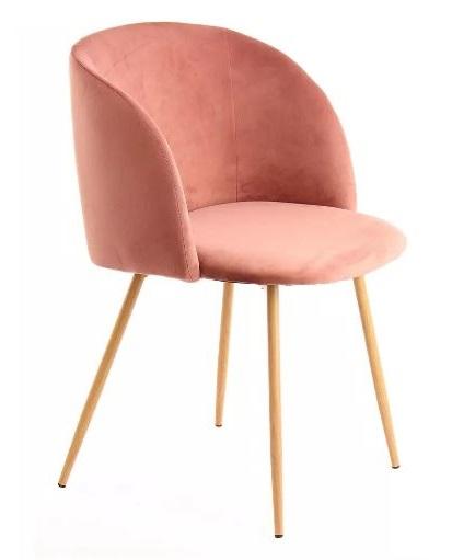 Schalenstuhl Celina Rosa Gepolstert 2er-Set - Rosa, Design, Kunststoff/Metall (54/84/56cm) - Kayoom