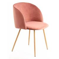 Schalenstuhl Celina Rosa Gepolstert 2er-Set - Rosa, Design, Kunststoff/Metall (54/84/56cm) - Kayoom