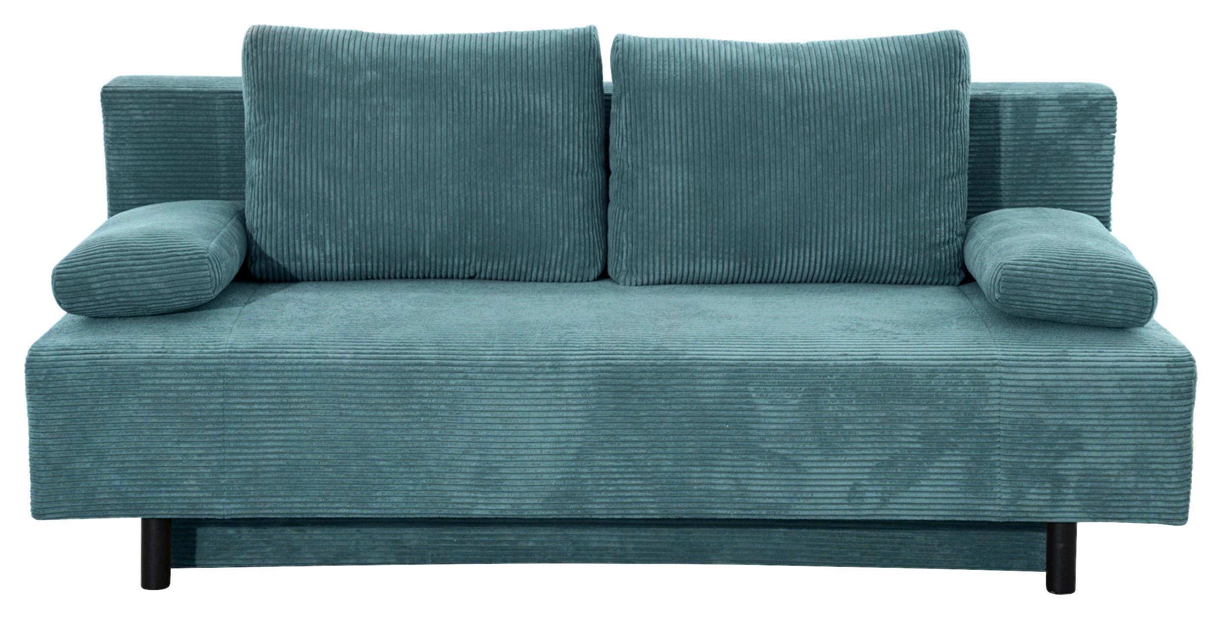 SOFA Leoni, Graublau B: 191 cm - Graublau/Schwarz, KONVENTIONELL, Holz/Textil (191/92/89cm) - MID.YOU