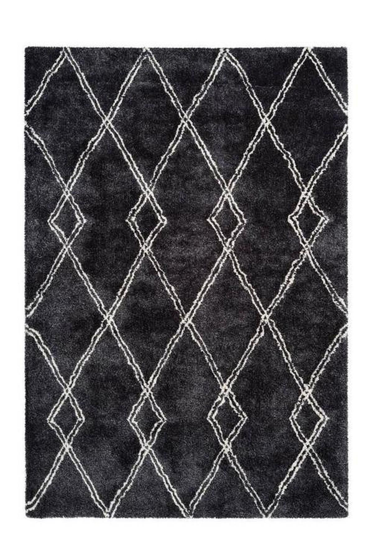 Hochflor Teppich Anthrazit Orlando 200x290 cm - Anthrazit, Design, Textil (200/290cm) - Kayoom