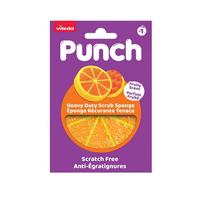 Súrolószivacs Vileda Punch Orange - többszínű, Basics, műanyag (10.2/15/3.2cm) - Vileda