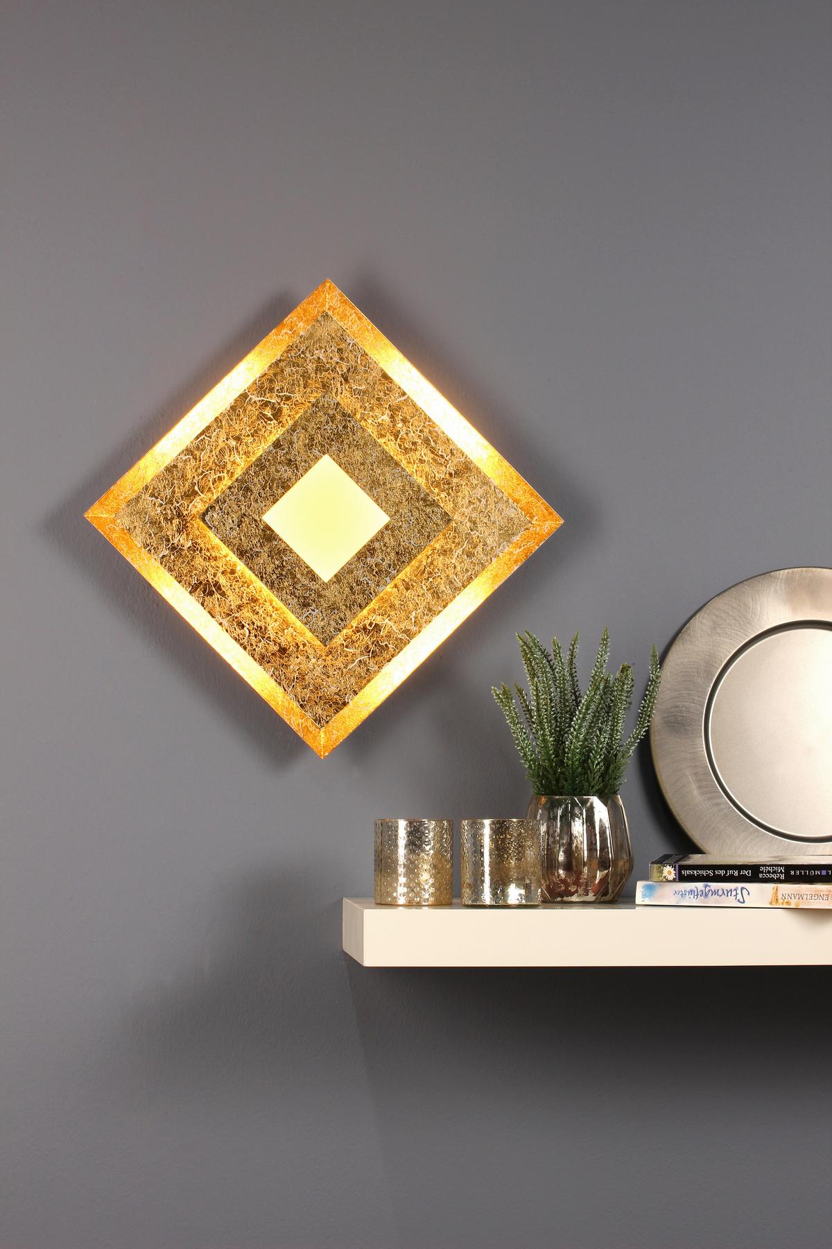 LED-Wandleuchte 9021 S Go Window - Goldfarben, Basics, Metall (32/5,5/32cm)