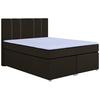 Boxspringbett Malta Mit Topper Braun, 140x200 Cm - Chromfarben/Schwarz, Basics, Holzwerkstoff/Textil (140/200cm) - P & B