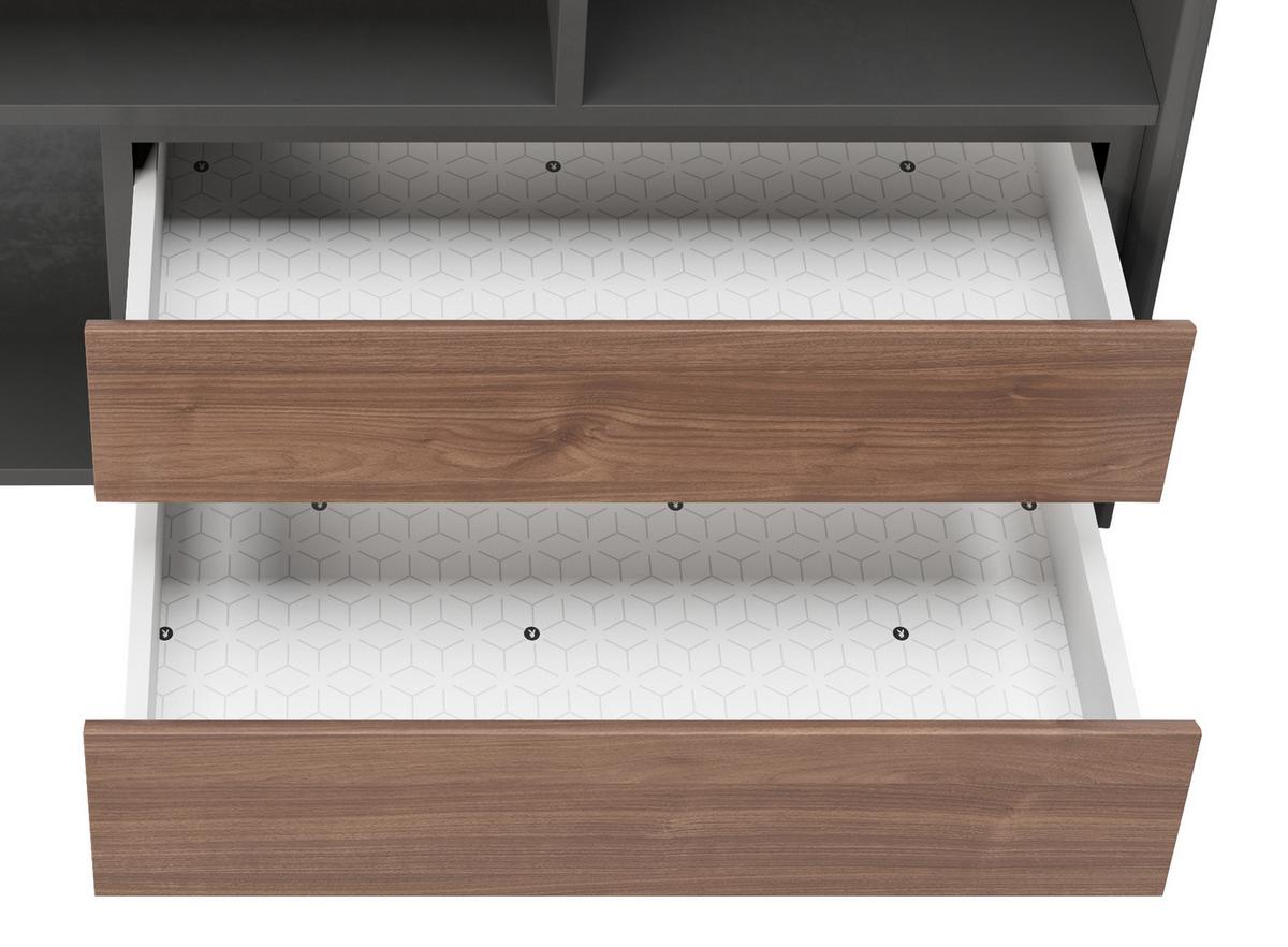 Standregal Mit Laden Victoria 110 Cm Walnussfarben - Walnussfarben, KONVENTIONELL, Holzwerkstoff (110/97,4/38cm) - Playboy