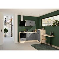 Eckküche 225x241 Cm Grau - Eichefarben/Grau, Design, Holzwerkstoff (225/241cm) - Impuls