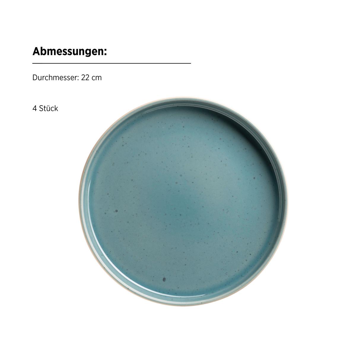 Frühstücksservice Candy Pastellblau 12-Teilig - Pastellblau, Basics, Keramik - Mäser