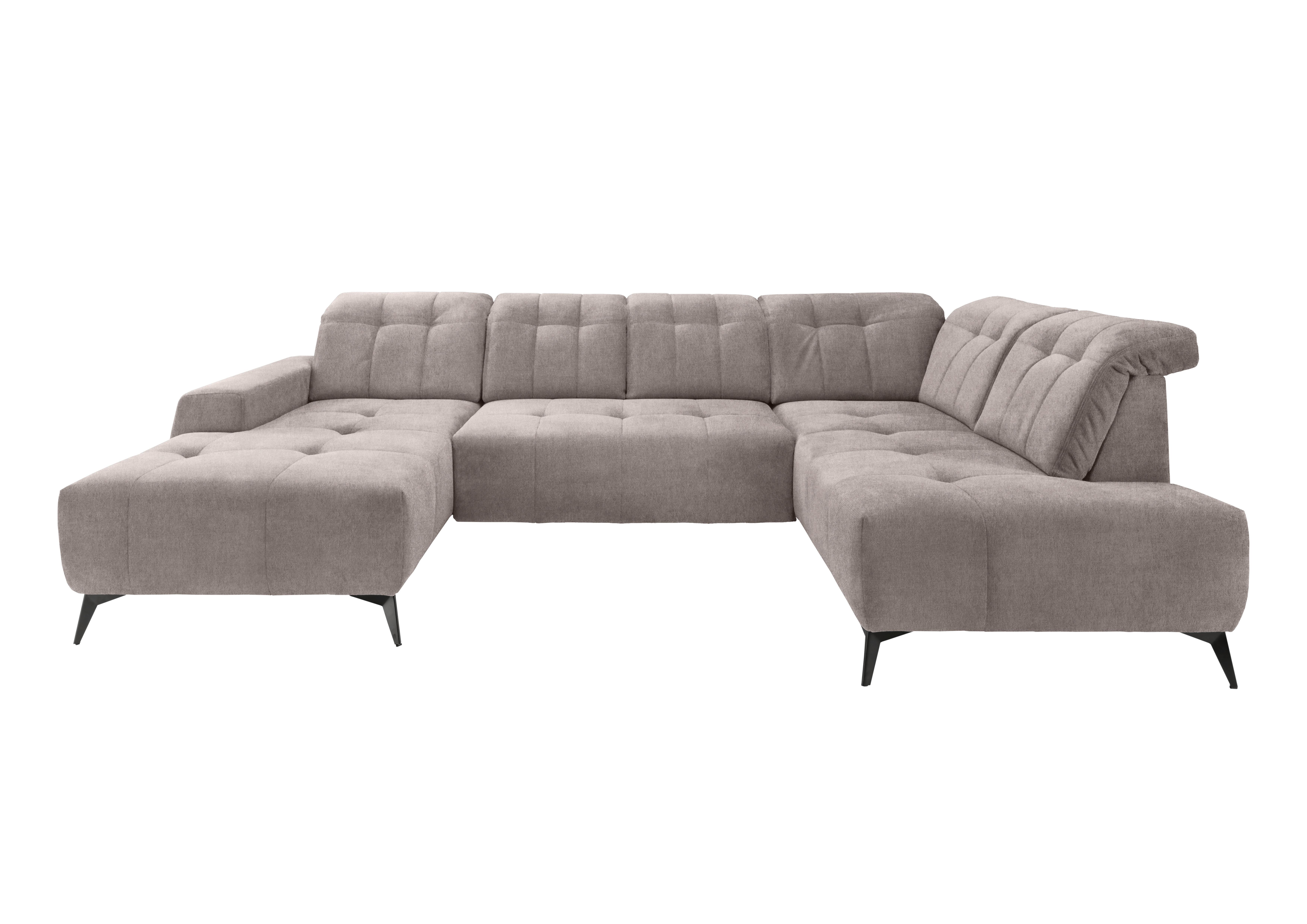 Ecksofa, Sitzvorzug Elektrisch Sano, Taupe, 180x337x200 cm - Taupe/Schwarz, MODERN, Textil (180/337/200cm) - Livetastic