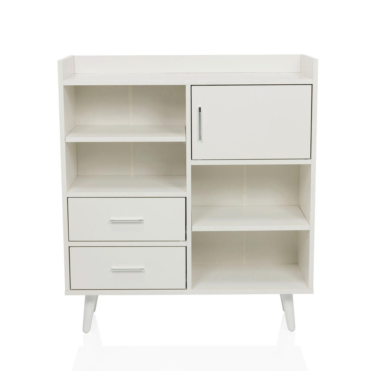 Kommode Myrdal Weiß B: 80 Cm - Weiß, MODERN, Holzwerkstoff (80/90/30cm) - MID.YOU