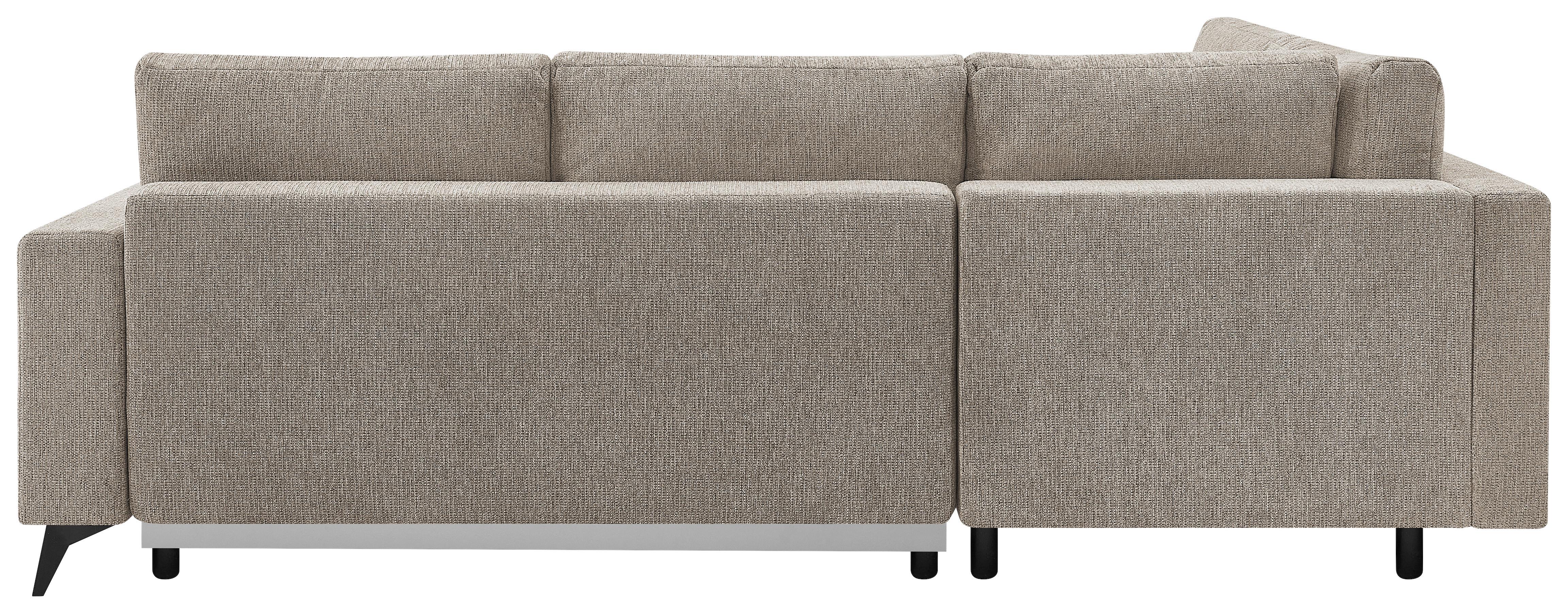 Ecksofa Texas Recr-Links Hellbraun S: 203x259 cm - Hellbraun/Schwarz, KONVENTIONELL, Holz (203/92/259cm)