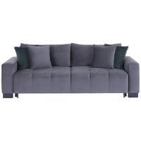 Pohovka BETA NEW LUX 3DL tmavě šedý/tmavě zelený samet - černá/tmavě šedá, Moderní, kov/dřevo (238/88/119cm)