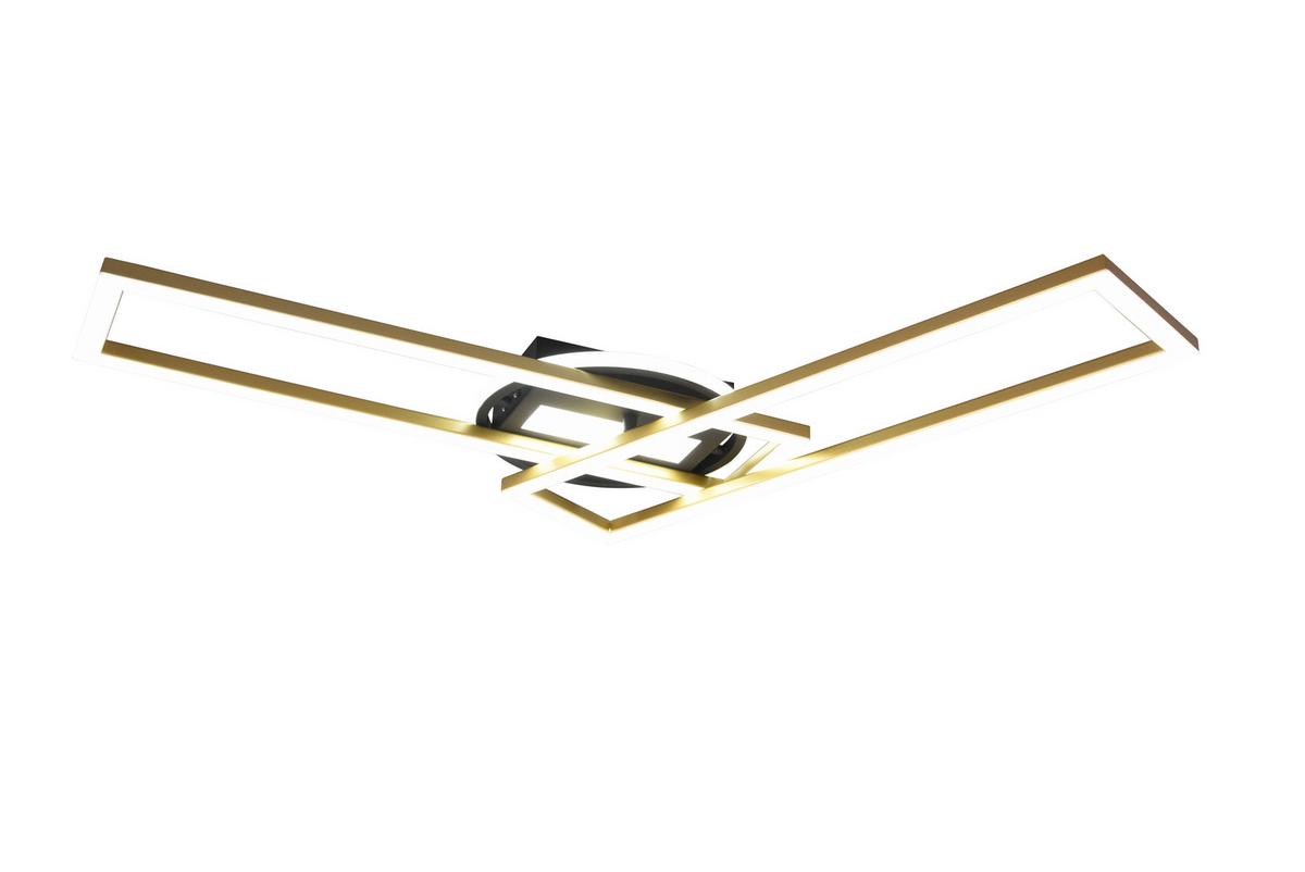 LED-Deckenleuchte R67183108 Twister - Messingfarben, Basics, Metall (90,5/24,5/8,5cm)