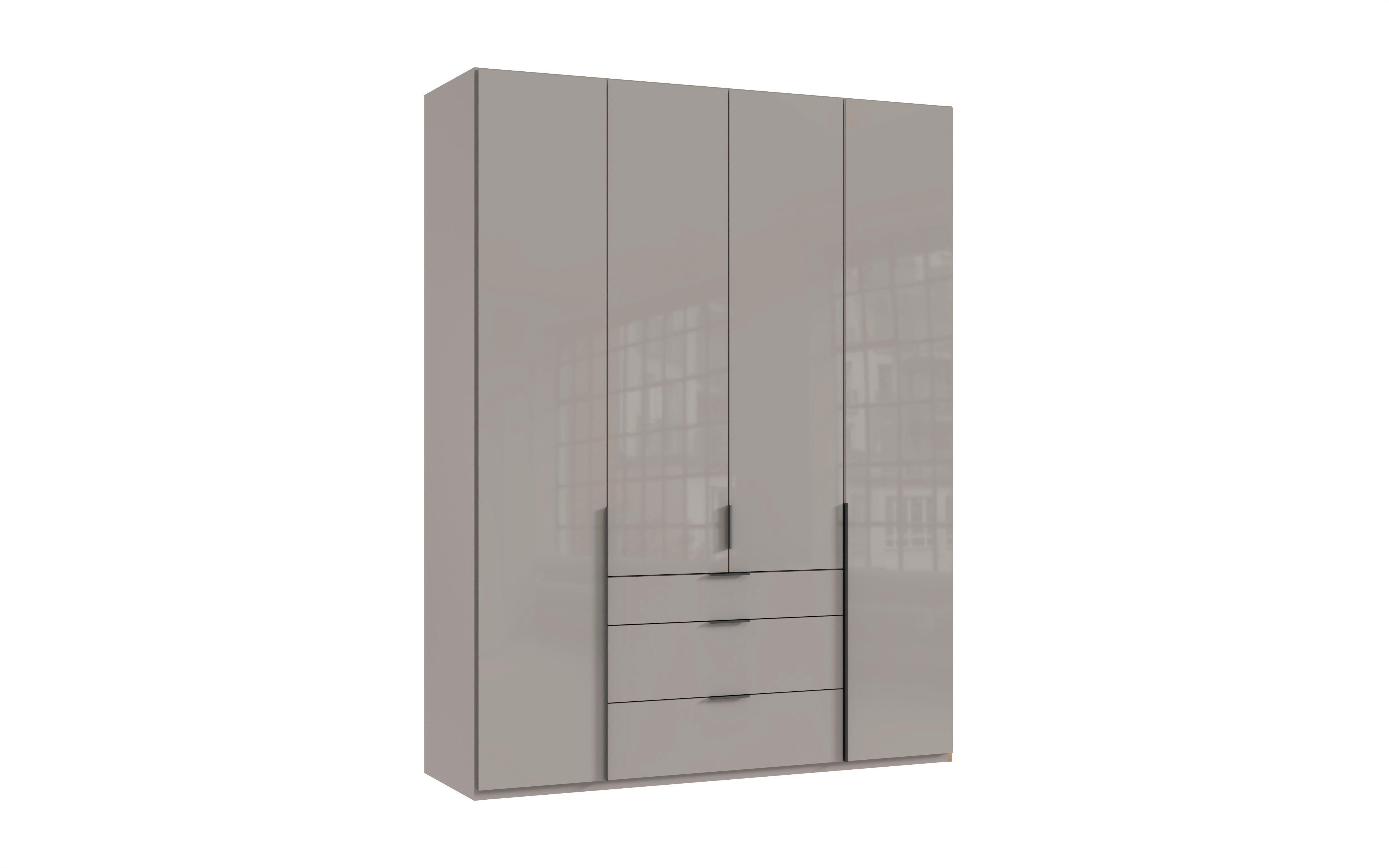 Šatní skříň NEW YORK - šedá/černá, Konvenční, kov/kompozitní dřevo (180/236/58cm) - Premium Living