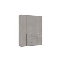 Šatní skříň NEW YORK - šedá/černá, Konvenční, kov/kompozitní dřevo (180/236/58cm)