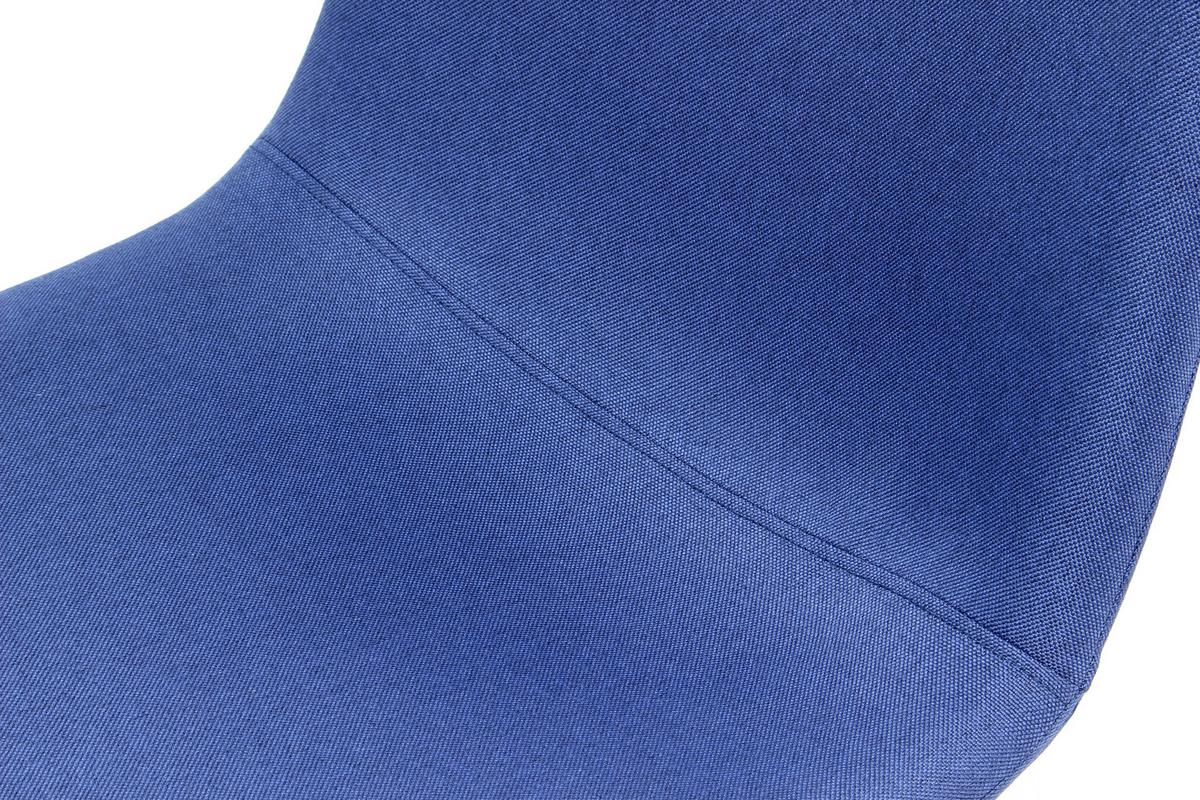 Stuhl-set Maggie 100 Blau - Blau/Braun, Design, Textil/Metall (46.5/84.5/55cm) - Kayoom