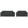 Sitzgarnitur 2-Tlg. Marone Anthrazit - Anthrazit/Schwarz, MODERN, Textil (180/76/90cm) - Livetastic