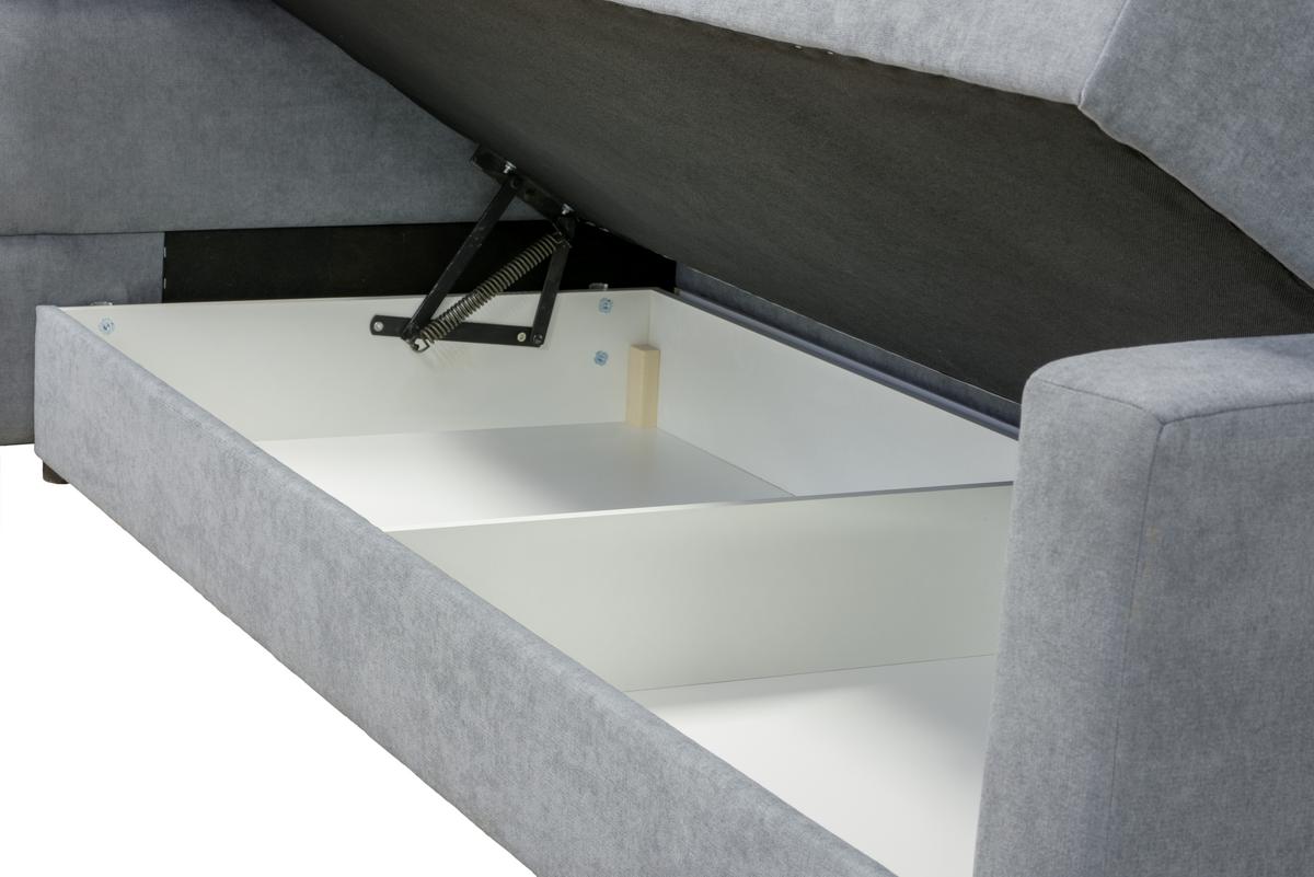 Boxspringbett Mit Topper+ Stauraum 180x200cm Beletto - Schwarz/Grau, Basics, Holz/Textil (180/200cm) - Livetastic