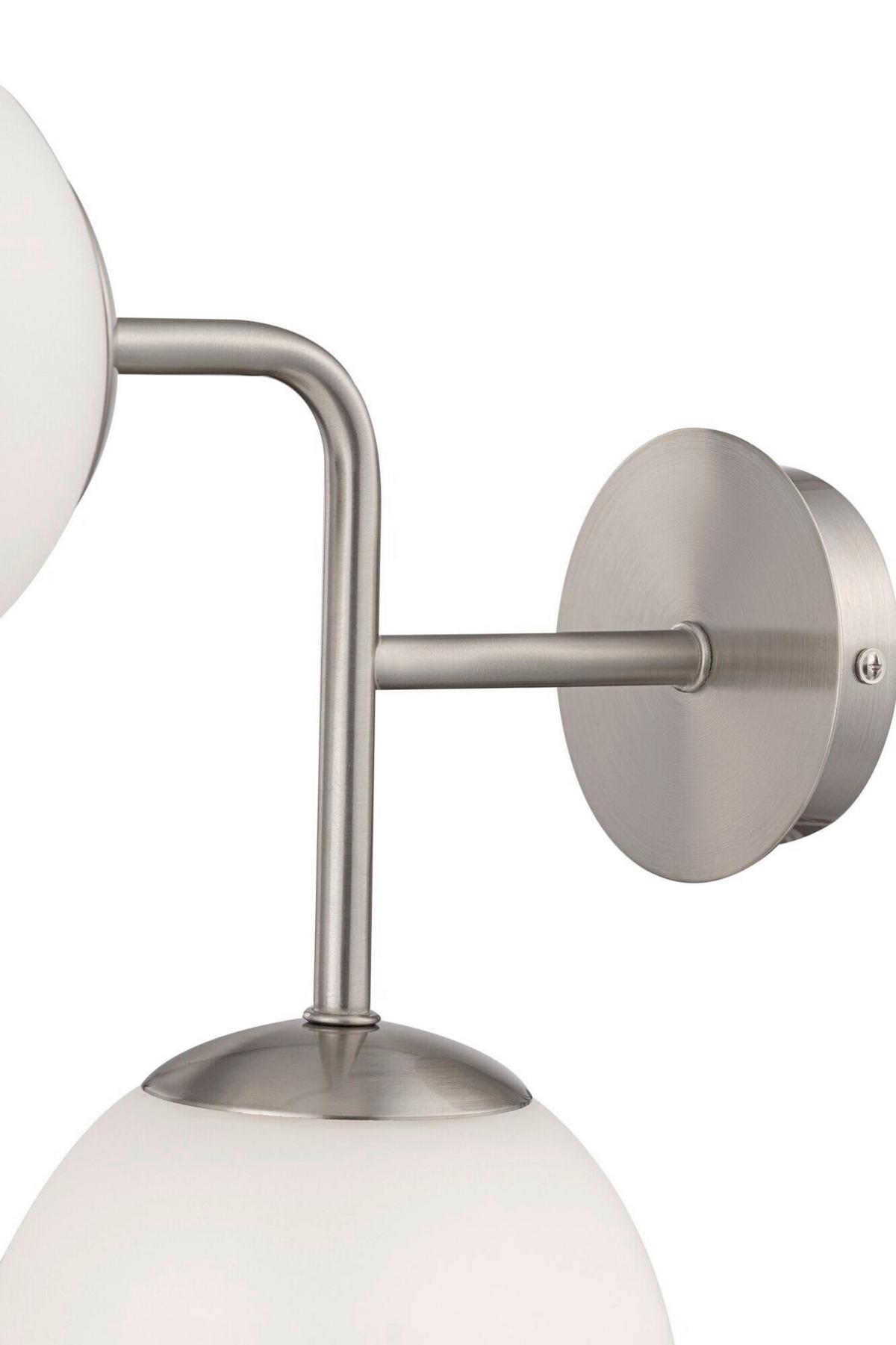 Wandleuchte Erich - Weiß/Nickelfarben, Trend, Glas/Metall (15/33/36cm) - MAYTONI