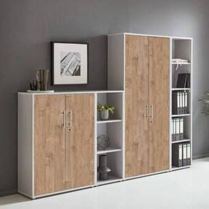 Office Edition B: 257 cm Sonoma Eiche/Grau - Eichefarben/Grau, MODERN, Holzwerkstoff (257/186/33cm) - MID.YOU