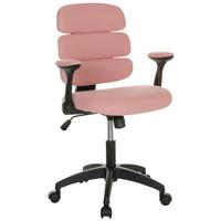 Jugenddrehstuhl Kid Ergolino B mit Armstützen Rosa bis 100 kg - Schwarz/Rosa, Basics, Kunststoff/Textil (62/86-97/62cm) - MID.YOU