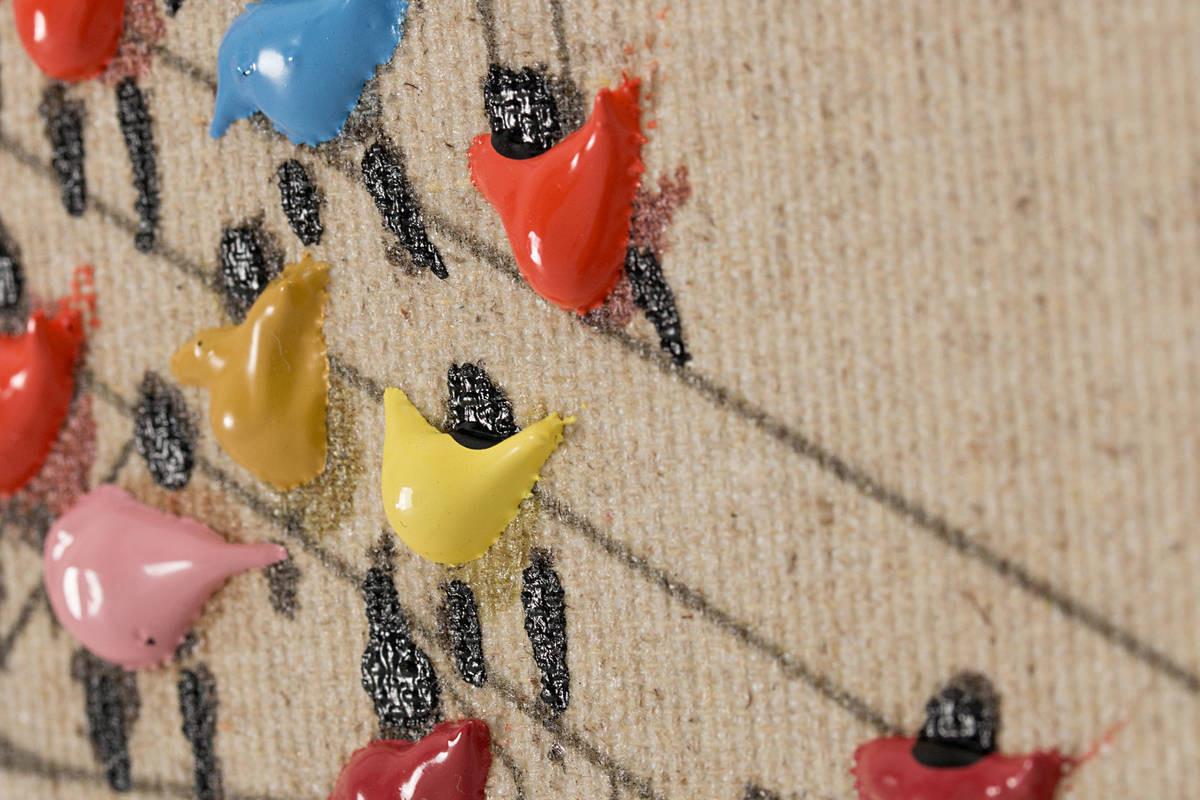 Leinwandbild Menschenmenge Multicolor 100x75 cm - Multicolor, Trend, Holz/Kunststoff (100/75cm) - Kayoom