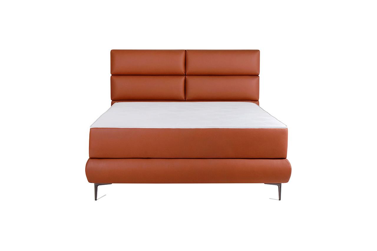 Kárpitozott Ágy Farini 160/200cm - konyak, Konventionell (160/200cm)