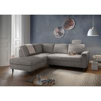 Eckschlafsofa Passione Anthrazit S: 200x242 Cm - Anthrazit/Schwarz, MODERN, Textil (200/242cm) - Livetastic
