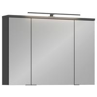 Spiegelschrank Manhattan Man Ll5 - Anthrazit, MODERN, Glas/Holzwerkstoff (100/72,6/19,7cm) - Luca Bessoni