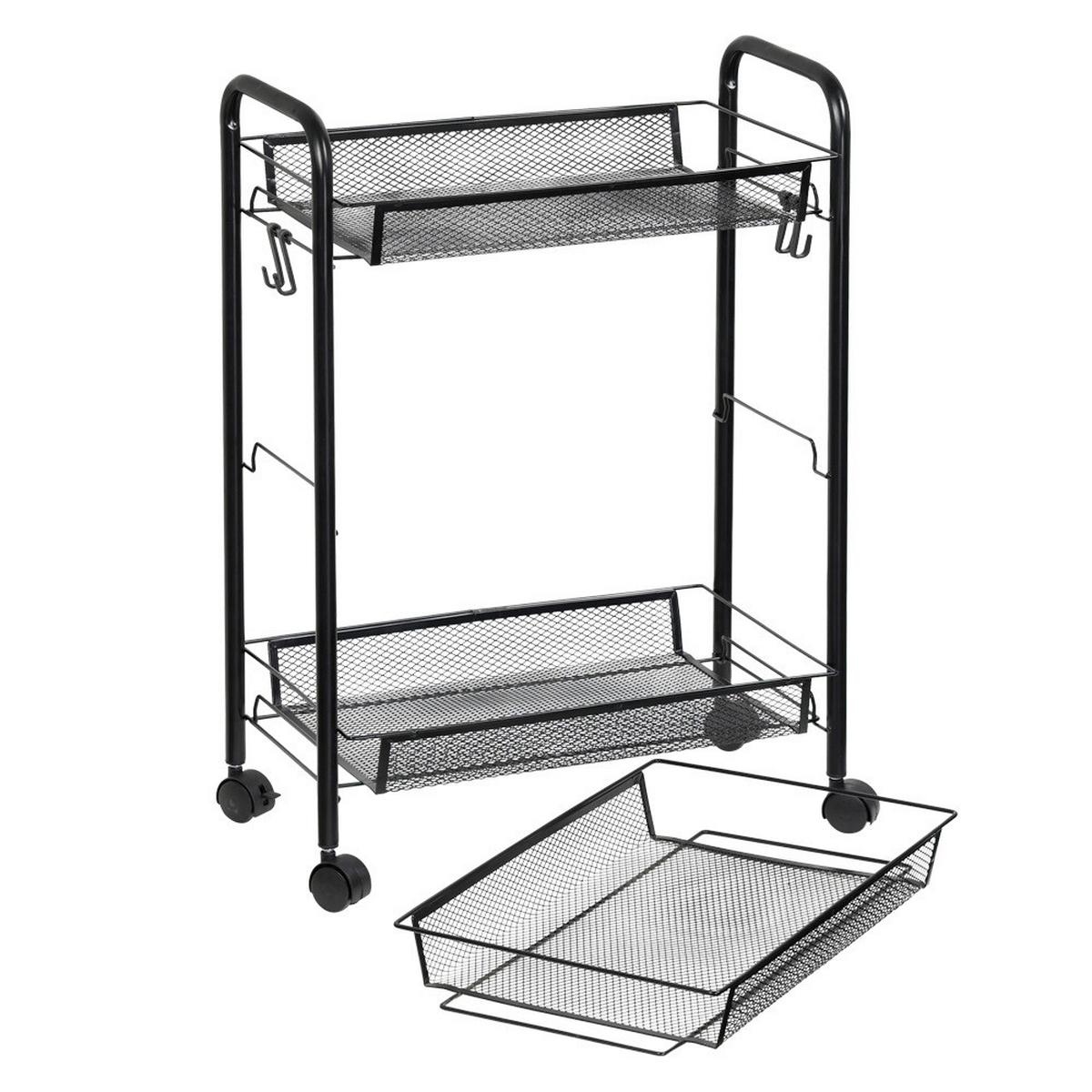 ALLZWECKWAGEN Schwarz L: 26cm - Schwarz, Basics, Metall (26/44/63.5cm) - Kesper
