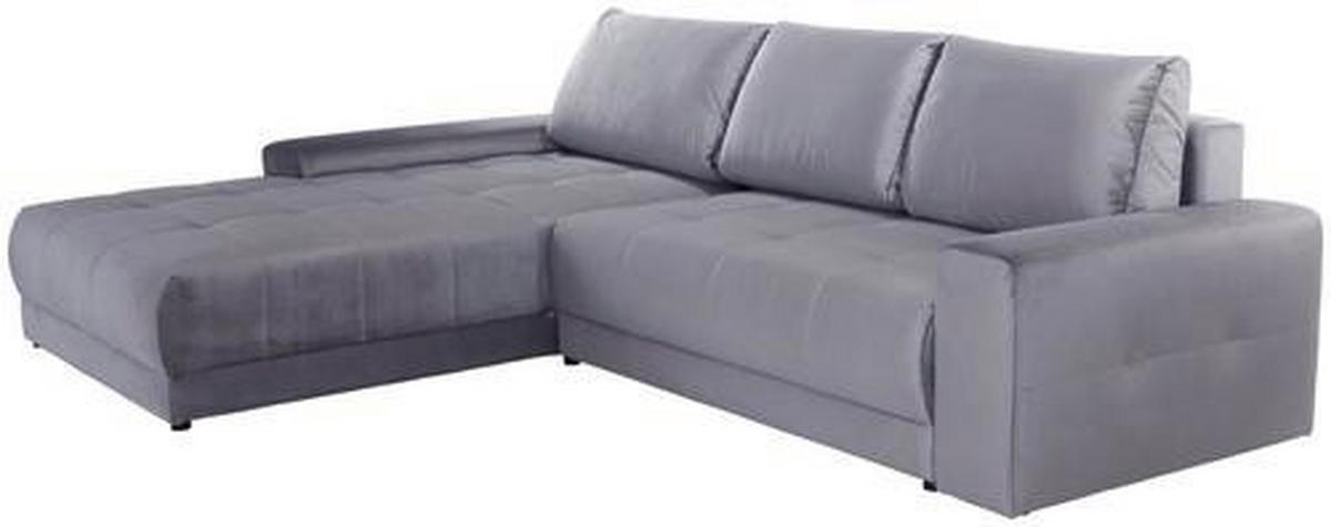 Rohová sedacia súprava Adria, sivá - sivá, Modern, textil (213/308cm) - Luca Bessoni