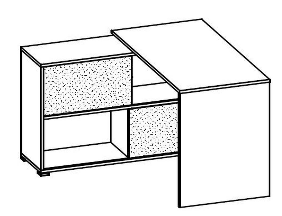 Eckschreibtisch mit Stauraum B 120 H 76 cm Slide, Anthrazit - Anthrazit/Sonoma Eiche, Design, Holzwerkstoff (120/120/76cm) - Germania