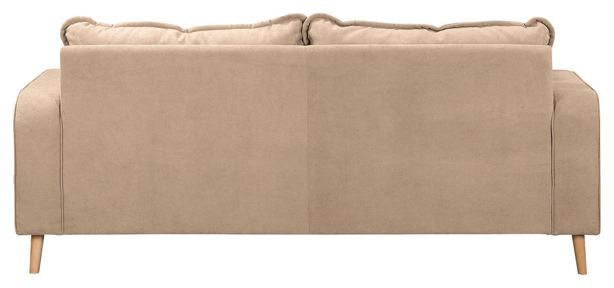 3-sitzer-sofa Beata Beige B: 193 Cm - Wengefarben/Beige, Design, Textil (193/86/87cm) - Livetastic