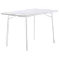 Gartentisch Klappbar Metall/Holzwerkstoff L 115 cm - Weiß, MODERN, Holzwerkstoff/Metall (115/70/72cm) - Sieger