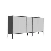 Sideboard Mailand Anthrazit/weiß B: 184,5cm - Anthrazit/Weiß, MODERN, Holzwerkstoff (184,5/86/33cm) - MID.YOU