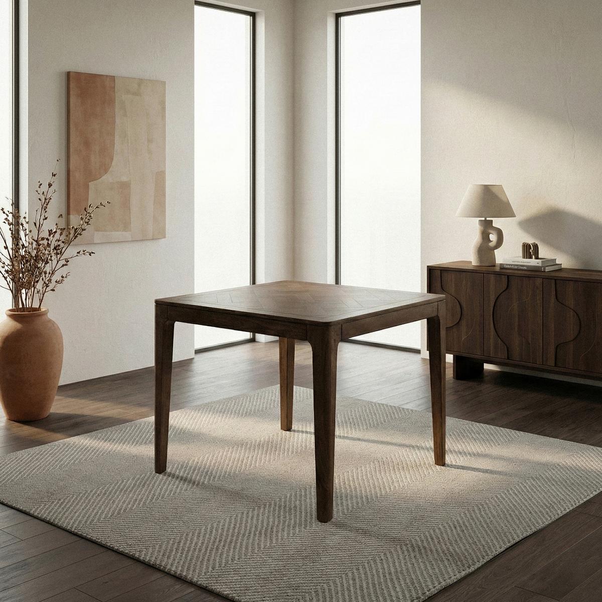 ESSTISCH Braun L: 80cm - Braun, Design, Holz (80/80/76cm) - Livetastic