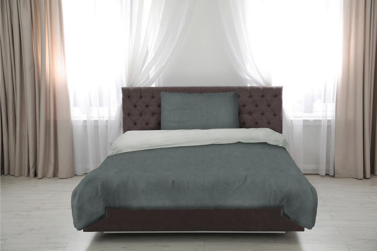 Flanell Bettwäsche 140x200 Cm Cashmere Anthrazit/silber - Anthrazit/Silberfarben, ROMANTIK / LANDHAUS, Textil - James Wood