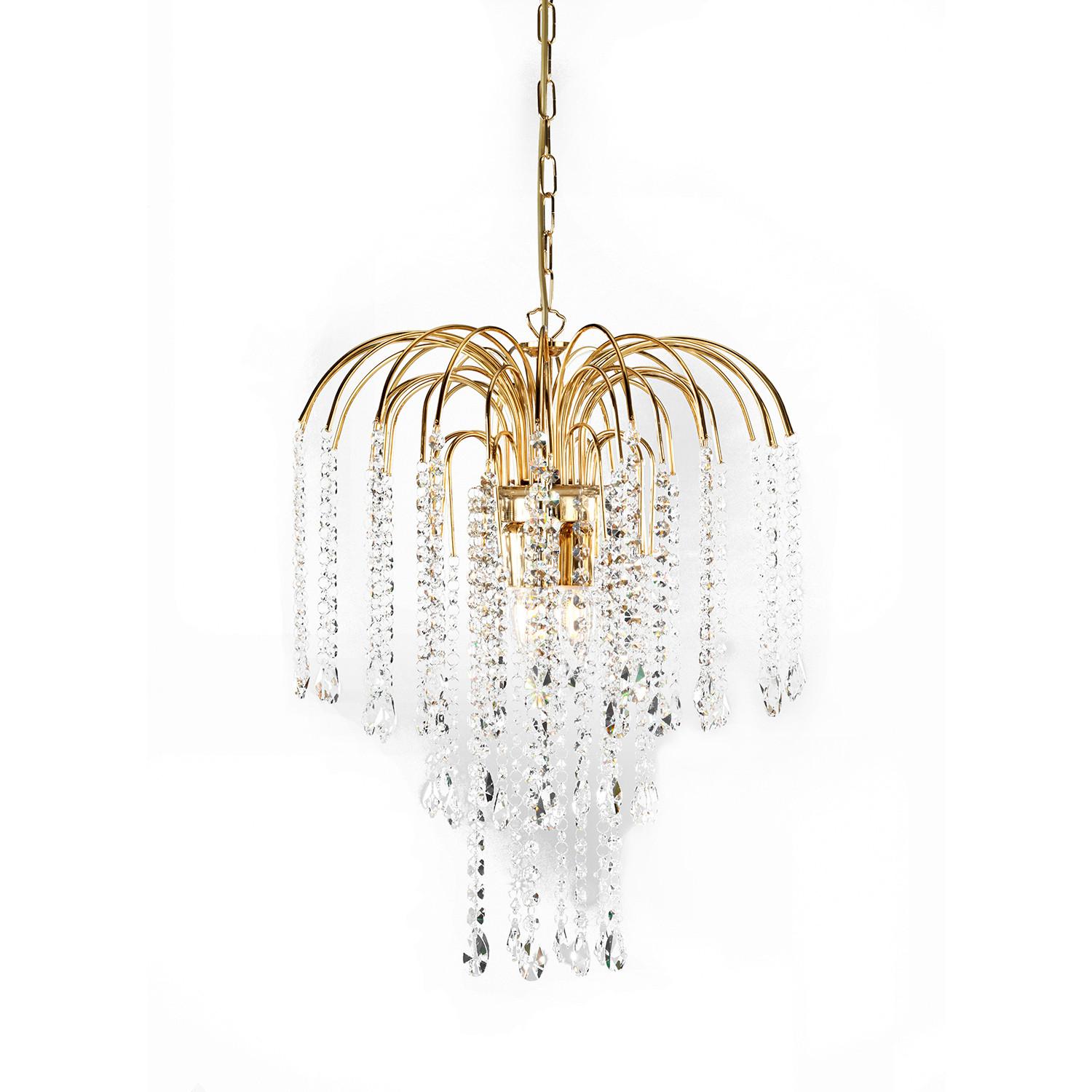 Kristall-hängeleuchte 4698/moro - Goldfarben, KONVENTIONELL, Glas/Metall (40/110cm)