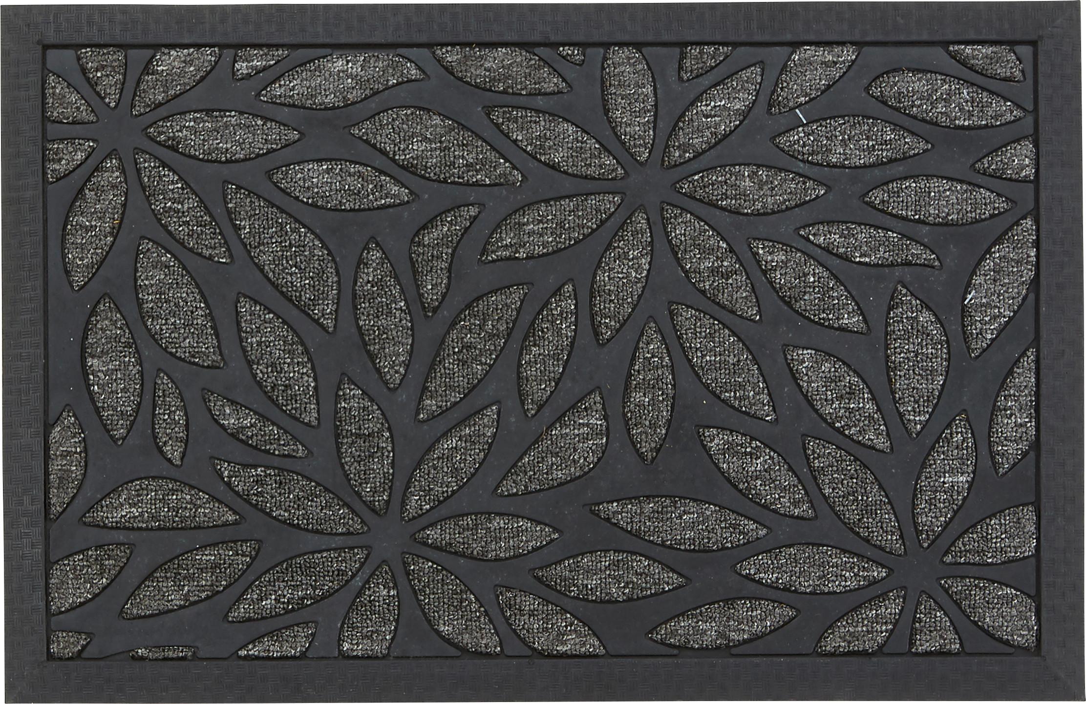 Fußmatte Albertina 40x60 cm Gummi Rutschfest - Silberfarben/Schwarz, MODERN, Kunststoff (40/60cm) - Homezone